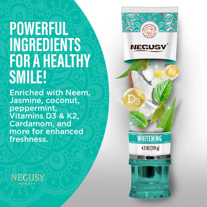 🔥NEGUSY® FLUORIDE FREE, HYDROXYAPATITE, WHITENING TOOTHPASTE