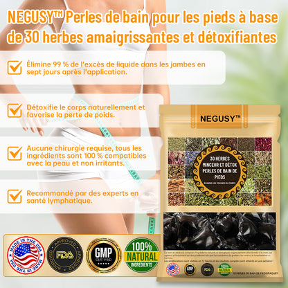 NEGUSY™ Perles de Bain Minceur et Détox aux 30 Herbes - 🦵👩‍⚕️ (Certification LANA, Association Lymphatique des États-Unis)