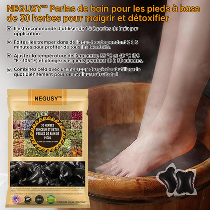 NEGUSY™ Perles de Bain Minceur et Détox aux 30 Herbes - 🦵👩‍⚕️ (Certification LANA, Association Lymphatique des États-Unis)